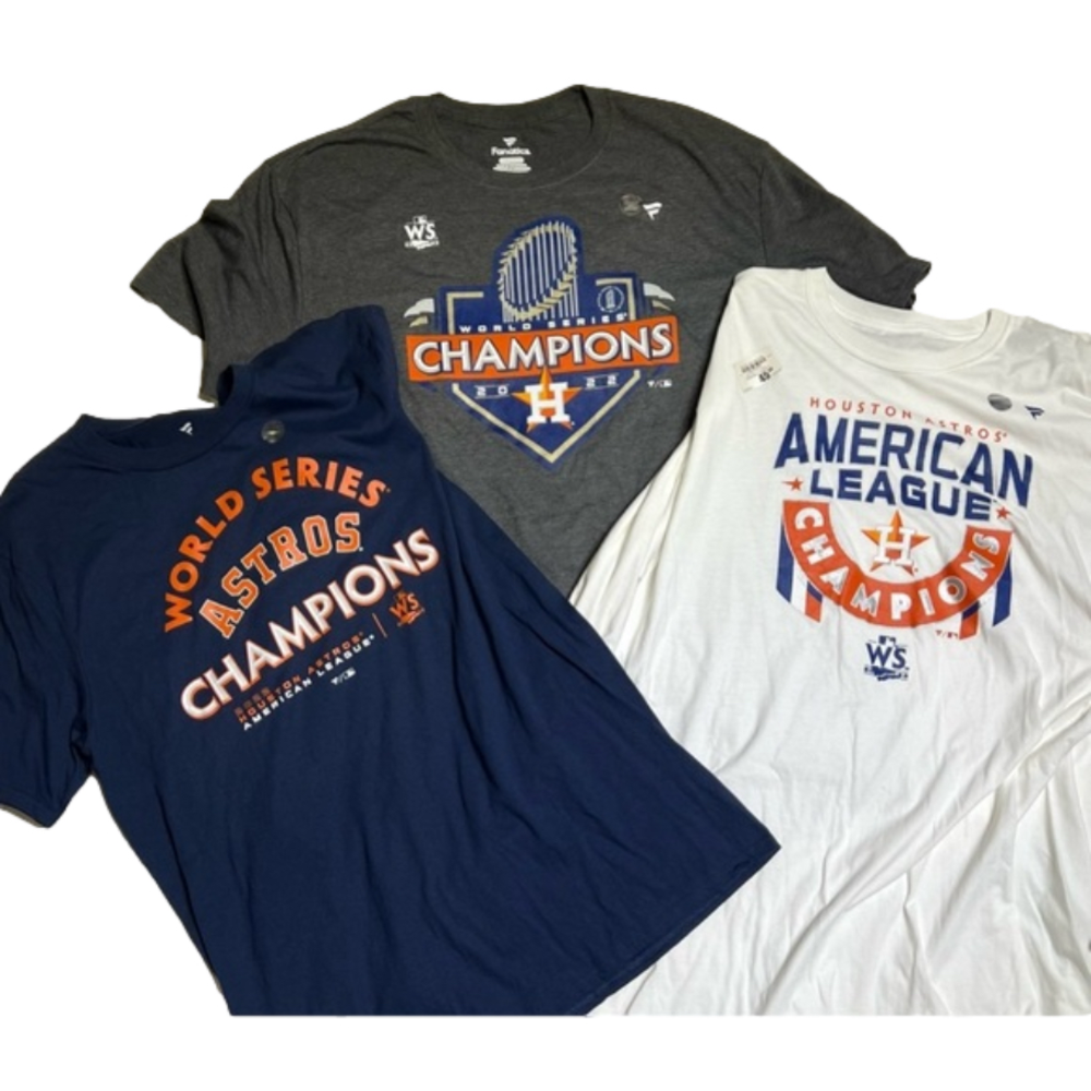 Houston Astros New “Combo Deal” 2022 World Series Fanatics Baseball TShi…
